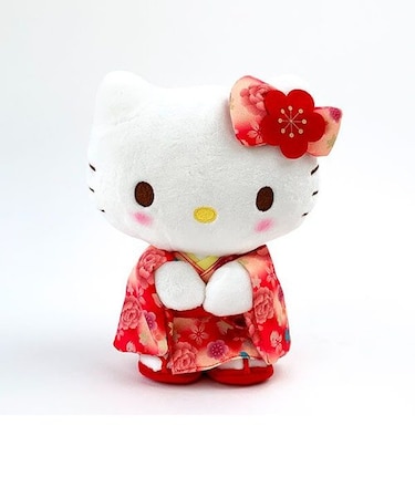 サンリオ ハローキティ ぬいぐるみ グラデ着物 立ち S  和風 インテリア キティちゃん