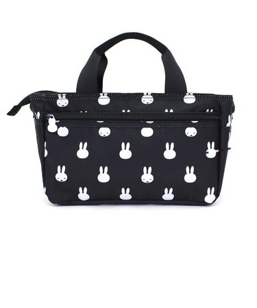ミッフィー miffy バッグインバッグ メニーフェイス ブラック トート 2WAY