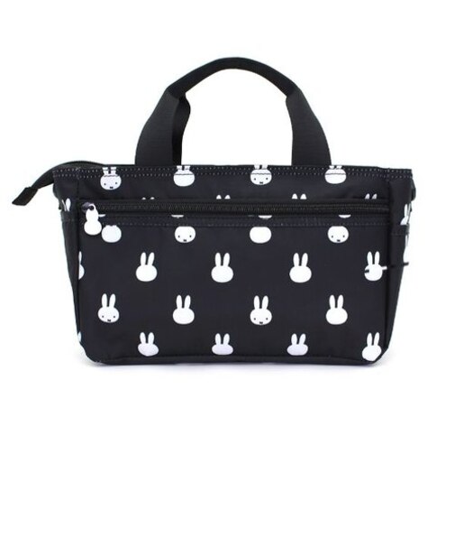 ミッフィー miffy バッグインバッグ メニーフェイス ブラック トート 2WAY