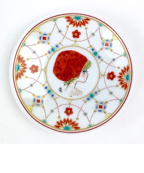 水森亜土 九谷焼 豆皿 ハナ 和食器 お皿 亜土ちゃん