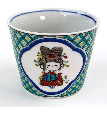 水森亜土 九谷焼 蕎麦猪口 キモノ 和食器 亜土ちゃん