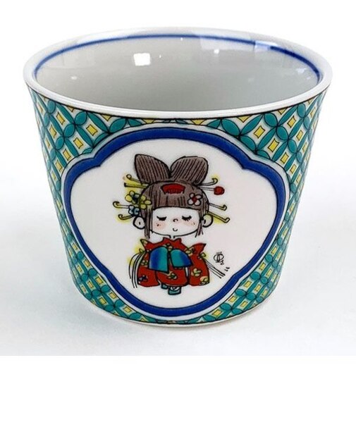 水森亜土 九谷焼 蕎麦猪口 キモノ 和食器 亜土ちゃん