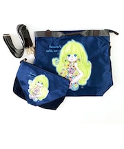 水森亜土 SAC スカーフ親子バッグ NV アディーフ ショルダーバッグ ポーチ 亜土ちゃん