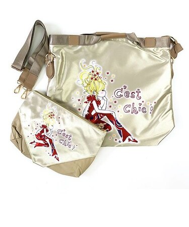 水森亜土 SAC スカーフ親子バッグ BE セ・シック ショルダーバッグ ポーチ 亜土ちゃん