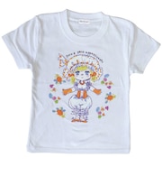 水森亜土 キッズTシャツ ハナ ホワイト 100cm 亜土ちゃん