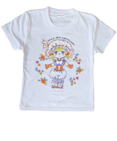 水森亜土 キッズTシャツ ハナ ホワイト 100cm 亜土ちゃん