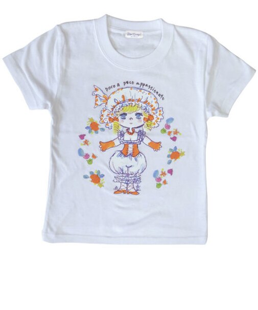 水森亜土 キッズTシャツ ハナ ホワイト 100cm 亜土ちゃん
