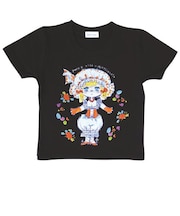 水森亜土 キッズTシャツ ハナ ブラック 120cm 亜土ちゃん