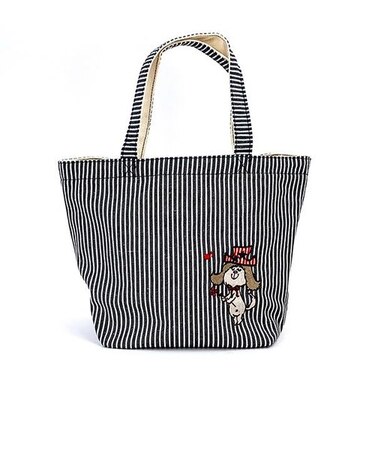 水森亜土 リバーシブルランチトート ヒッコリー デニム 亜土ちゃん