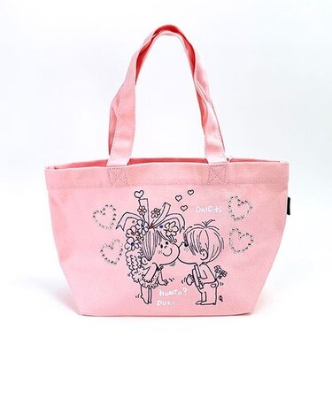 水森亜土 クリスタルランチトート キス ピンク 亜土ちゃん