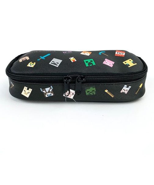 マインクラフト フルオープン ポーチ モチーフ ペンケース ペンポーチ オフィス 学校