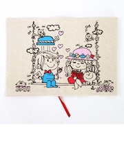 水森亜土 ブックカバー フタリ ナチュラル 文庫判対応 亜土ちゃん