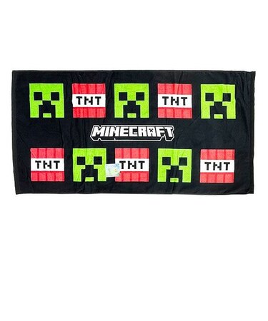 マインクラフト Minecraft タオルＬ マイクラ ブラック