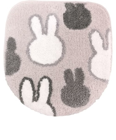 ミッフィー miffy 兼用フタカバー サプライズミッフィー  GY グレー トイレ用品