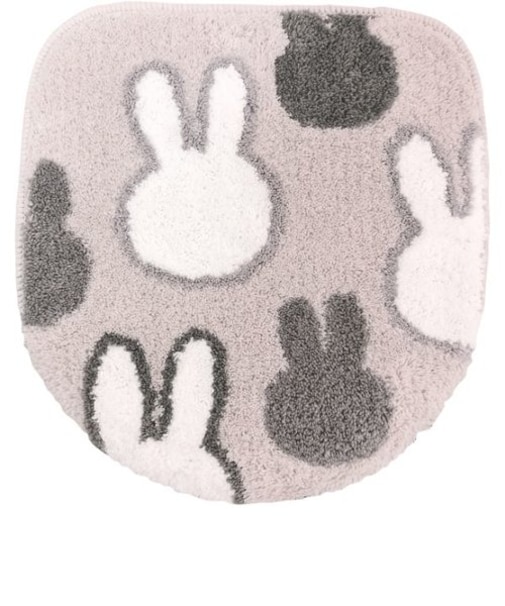 ミッフィー miffy 兼用フタカバー サプライズミッフィー  GY グレー トイレ用品