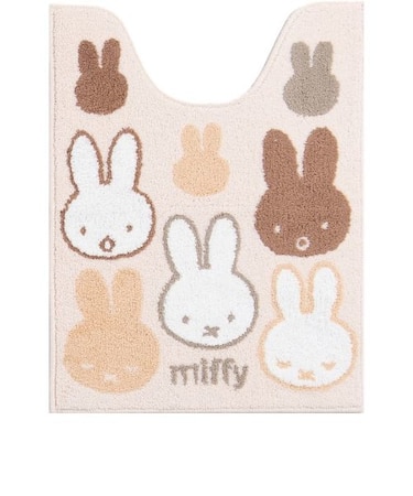 ミッフィー miffy ロングトイレマット サプライズミッフィー 80×60 BE ベージュ