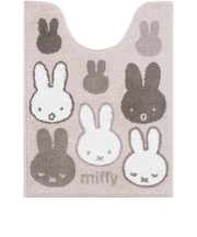 ミッフィー miffy ロングトイレマット サプライズミッフィー 80×60 GY グレー