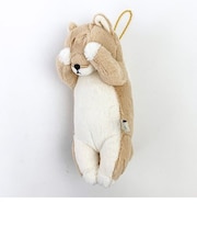 くびねっこ パスケース シバイヌ ベージュ 定期入れ 通勤通学 ぬいぐるみ