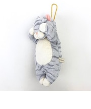 くびねっこ パスケース サバトラ グレー 定期入れ 通勤通学 ぬいぐるみ