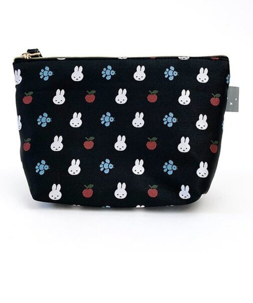 ミッフィー miffy ティッシュポーチ ブラック ジャガード織り  小物入れ