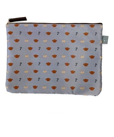 ミッフィー miffy ボリス フラットポーチ グレー ジャガード織り 小物入れ