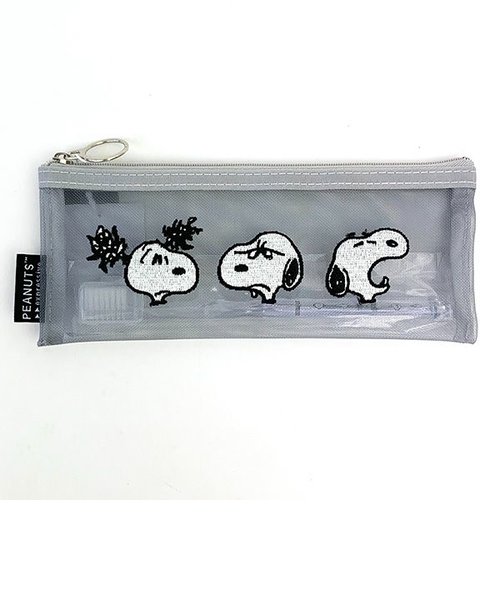 スヌーピー PEANUTS 歯ブラシセット ユニーク GY グレー お泊り トラベル