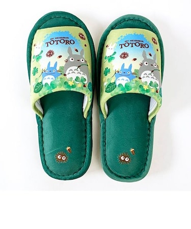 スタジオジブリ となりのトトロ  スリッパ＜1＞ＧＲ アオゾラドングリ トイレスリッパ グリーン  丸洗いOK！