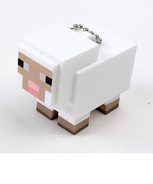 Minecraft PVCマスコット キーホルダー ヒツジ キーチェーン マインクラフト マイクラ