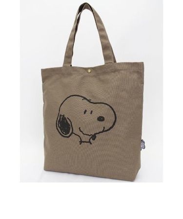 スヌーピー PEANUTS スヌーピーフェイス モカ トートバッグ   シフレ