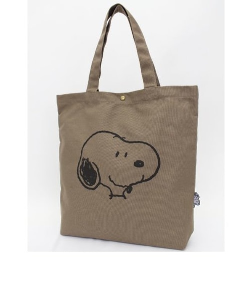 スヌーピー PEANUTS スヌーピーフェイス モカ トートバッグ   シフレ