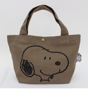 スヌーピー PEANUTS スヌーピーフェイス モカ ミニトートバッグ   シフレ