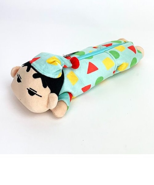 クレヨンしんちゃん ダイカットペンポーチ パジャマしんちゃん ペンケース 水色