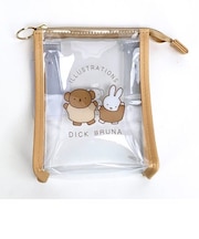 ミッフィー クリアポーチ BR クリアワンポイントシリーズ miffy ブラウン