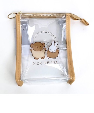 ミッフィー クリアポーチ BR クリアワンポイントシリーズ miffy ブラウン