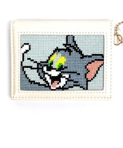 トムとジェリー トム パスケース ピクセル GY 定期入れ グレー