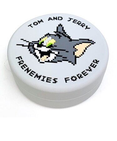 トムとジェリー トム シリコンポーチ ピクセル GY 小物入れ グレー