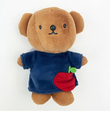 ミッフィー ブルーナ miffy&Boris ボリス ぬいぐるみ インテリア りんご ブルー