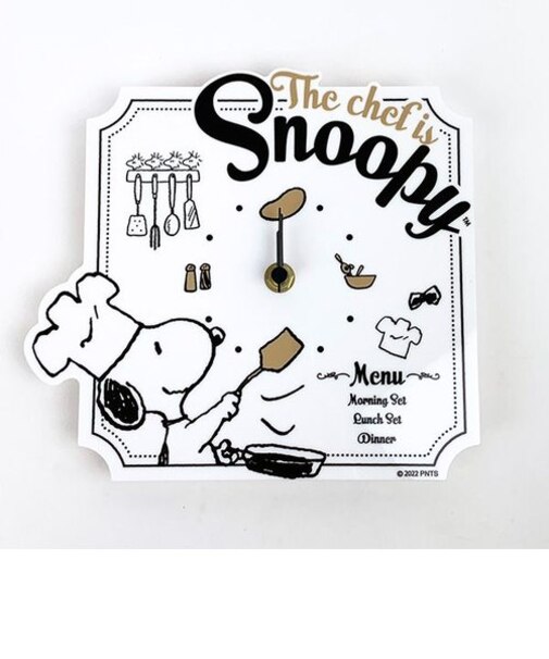スヌーピー アクリル掛時計 シェフスヌーピー 掛け時計 時計 インテリア