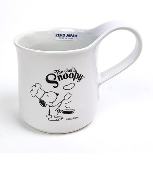 スヌーピー PEANUTS カフェマグL　シェフスヌーピー マグカップ WH  日本製