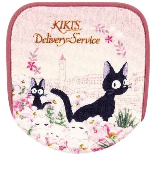 魔女の宅急便 ジジ 兼用フタ＜1＞ＰＫ　トワイライトジジ トイレフタカバー ピンク  日本製