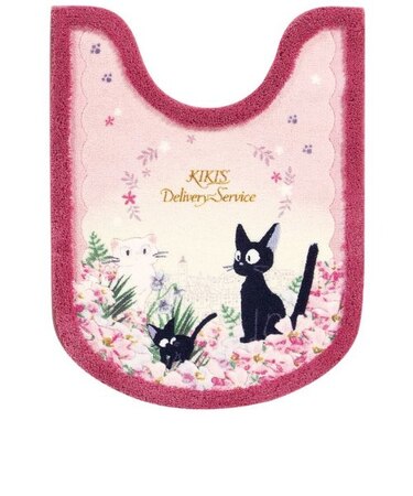 スタジオジブリ 魔女の宅急便 ジジ ロングトイレマット<1>PK トワイライトジジ マット ピンク 日本製