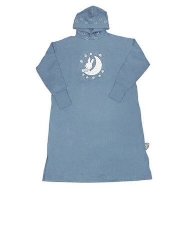ミッフィー リラックスパーカーワンピ スエットワンピース つき ブルー