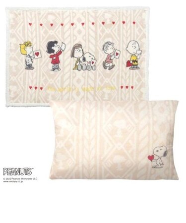 スヌーピー PEANUTS クッションインブランケット ひざ掛け     西川