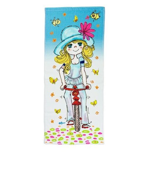 水森亜土 フェイスタオル サイクリング タオル ハンカチ 亜土ちゃん