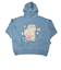 水森亜土 リラックスパーカー スエットパーカー クマ ブルー