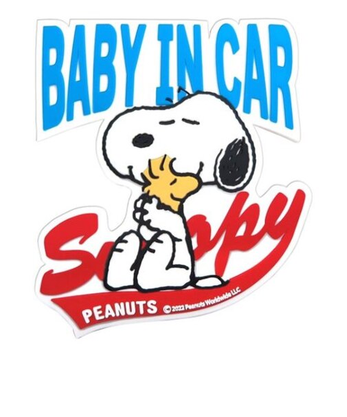 スヌーピー PEANUTS ラバーセーフティステッカー