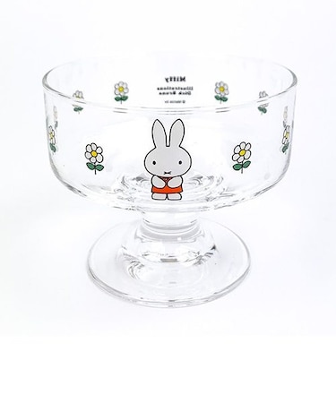 ミッフィー デザートグラス レトロ喫茶 お花 日本製 ガラス