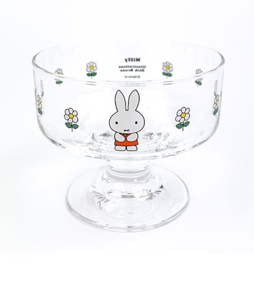 ミッフィー デザートグラス レトロ喫茶 お花 日本製 ガラス