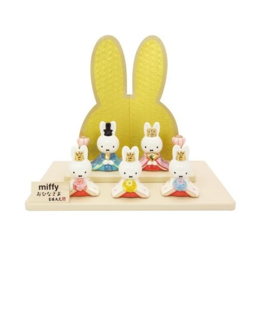 ミッフィー miffy 磁器五人飾り 雛人形 節句人形 吉徳 ひな人形
