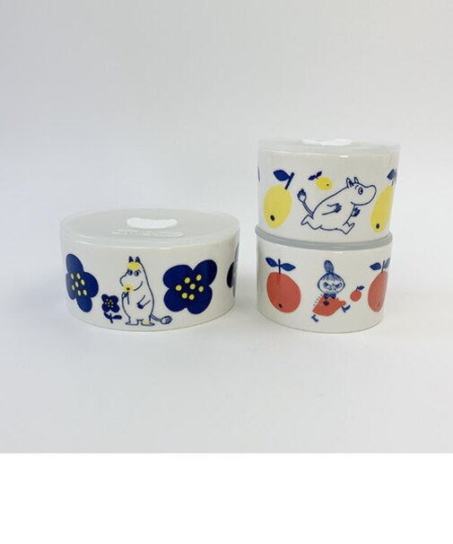 ムーミン レンジ3点セット 保存容器 食器 キッチン ホワイト